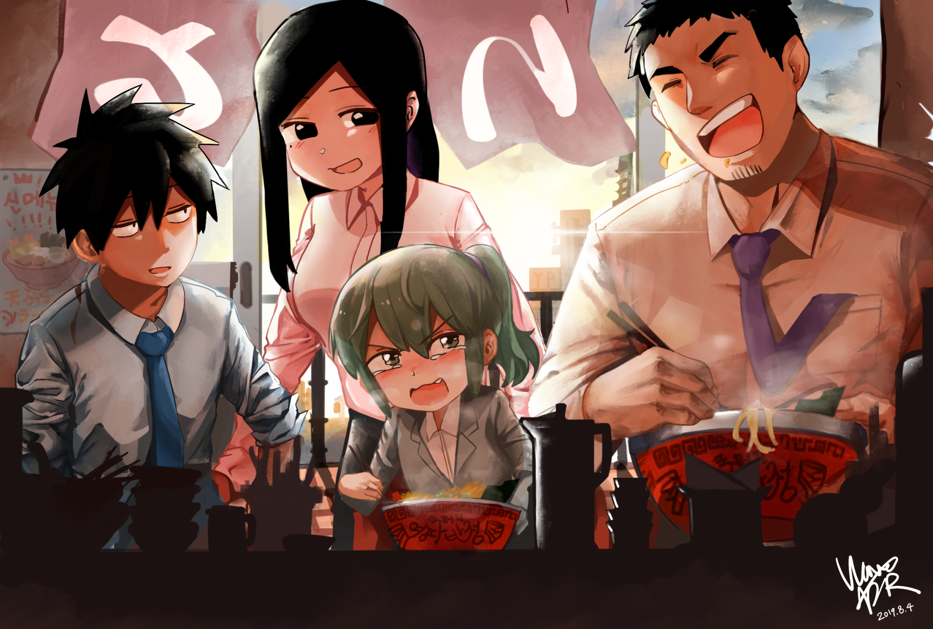 Download Touko Sakurai Souta Kazama Harumi Takeda Futaba Igarashi Anime My Senpai Is Annoying HD Wallpaper