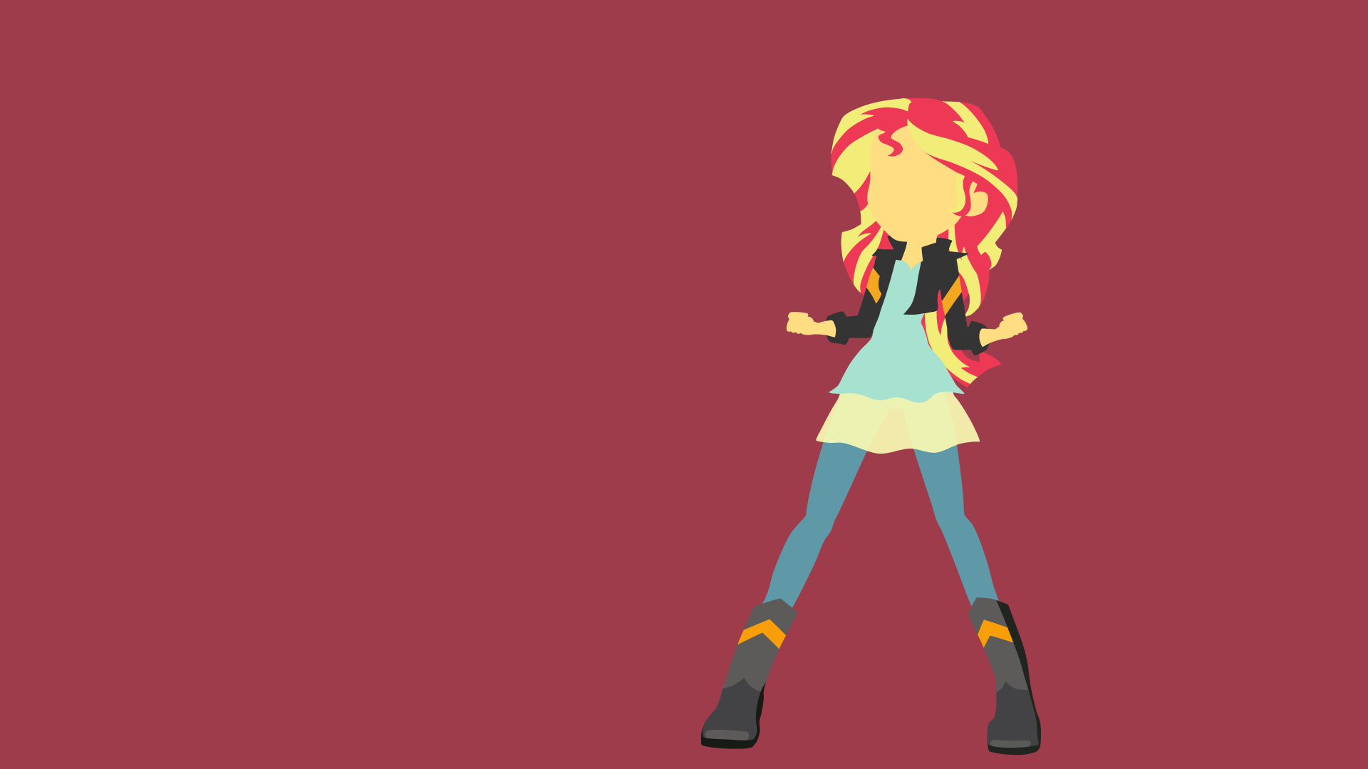 Download Minimalist Sunset Shimmer Movie My Little Pony: Equestria Girls - Friendship Games 4k Ultra HD Wallpaper by toastybrownpotatoes