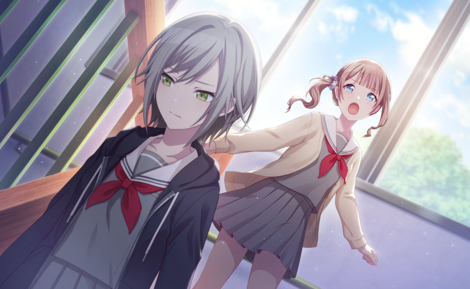 Download Mochizuki Honami Hinomori Shiho Video Game Project Sekai: Colorful Stage! Feat. Hatsune Miku HD Wallpaper