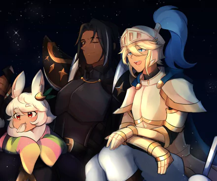 Moon Rabbit Cookie Knight Cookie (Cookie Run) Dark Choco Cookie (Cookie Run) video game Cookie Run: OvenBreak HD Desktop Wallpaper | Background Image