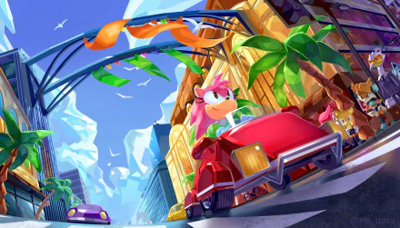Amy Rose video game Sonic R HD Desktop Wallpaper | Background Image