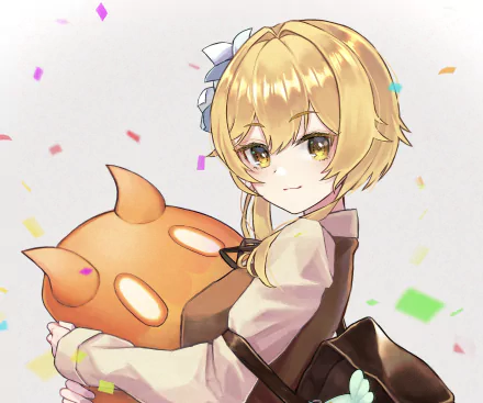 Slime (Genshin impact) Lumine (Genshin Impact) video game Genshin Impact HD Desktop Wallpaper | Background Image