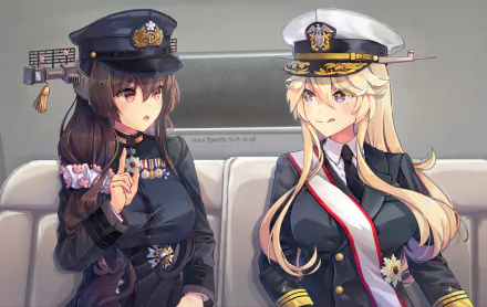 uniform Yamato (Kancolle) Iowa (Kancolle) Anime Kantai Collection HD Desktop Wallpaper | Background Image