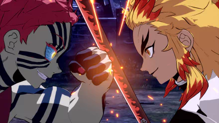 Kyojuro Rengoku video game Demon Slayer -Kimetsu no Yaiba- The Hinokami Chronicles HD Desktop Wallpaper | Background Image