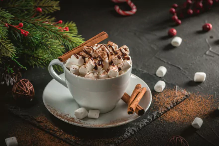 cup food marshmallow HD Desktop Wallpaper | Background Image