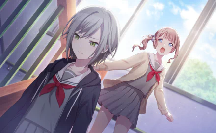 Mochizuki Honami Hinomori Shiho video game Project Sekai: Colorful Stage! feat. Hatsune Miku HD Desktop Wallpaper | Background Image