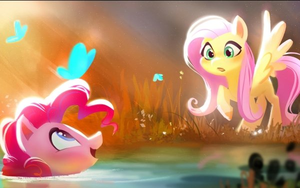 Movie My Little Pony: A New Generation My Little Pony Pinkie Pie Fluttershy Butterfly HD Wallpaper | Background Image