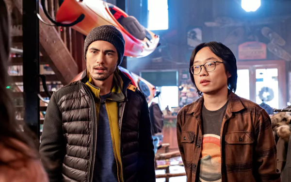 Darren Barnet Jimmy O. Yang movie Love Hard HD Desktop Wallpaper | Background Image