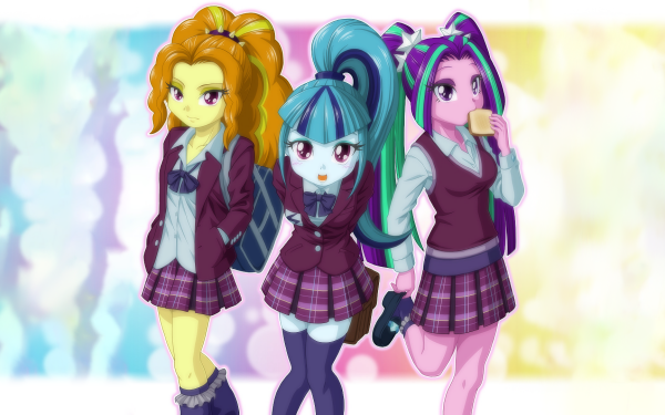 Movie My Little Pony: Equestria Girls - Friendship Games My Little Pony Adagio Dazzle Aria Blaze Sonata Dusk School Uniform HD Wallpaper | Background Image