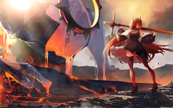Surtr (Arknights) video game Arknights HD Desktop Wallpaper | Background Image