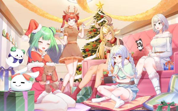 hololive Usada Pekora Uruha Rushia Shirogane Noel Shiranui Flare Kintsuba (Hololive) Houshou Marine Anime Virtual Youtuber HD Desktop Wallpaper | Background Image