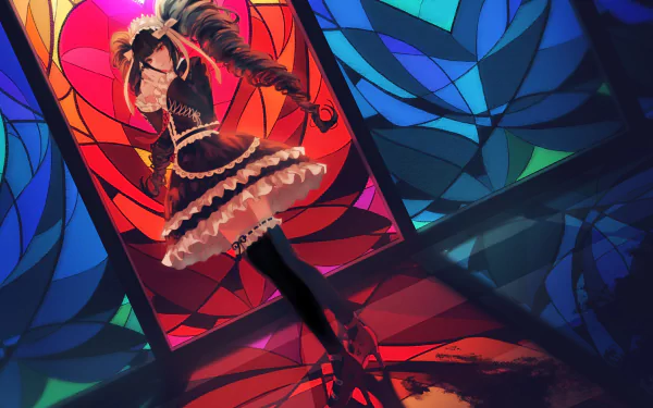 long hair stained glass Celestia Ludenberg Anime Danganronpa HD Desktop Wallpaper | Background Image