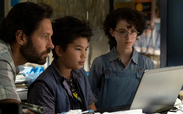 Paul Rudd Logan Kim Mckenna Grace movie Ghostbusters: Afterlife HD Desktop Wallpaper | Background Image