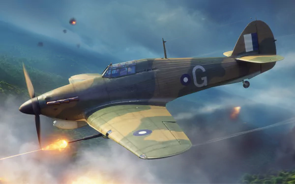 warplane military Hawker Hurricane HD Desktop Wallpaper | Background Image