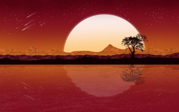 Artistic Sunset Reflection HD Wallpaper | Background Image