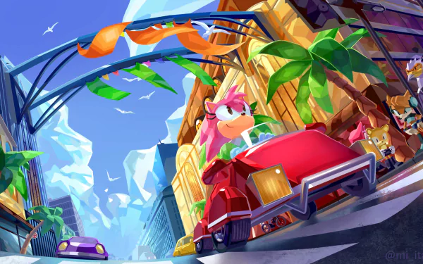 Amy Rose video game Sonic R HD Desktop Wallpaper | Background Image