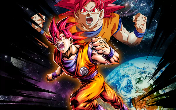 Super Saiyan God Goku Anime Dragon Ball Super HD Desktop Wallpaper | Background Image