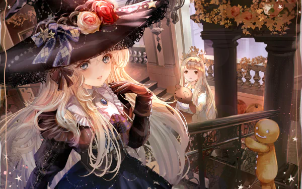 witch hat blonde Anime girl anime girl HD Desktop Wallpaper | Background Image