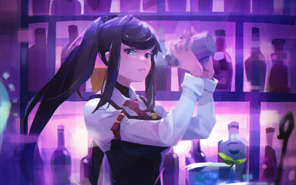 Julianne Stingray video game VA-11 Hall-A: Cyberpunk Bartender Action HD Desktop Wallpaper | Background Image
