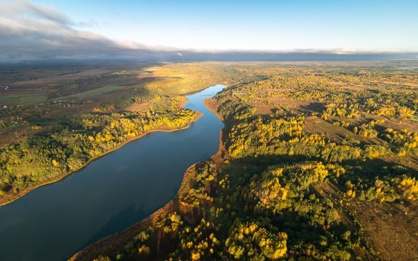 Earth Landscape River Aerial HD Wallpaper | Background Image
