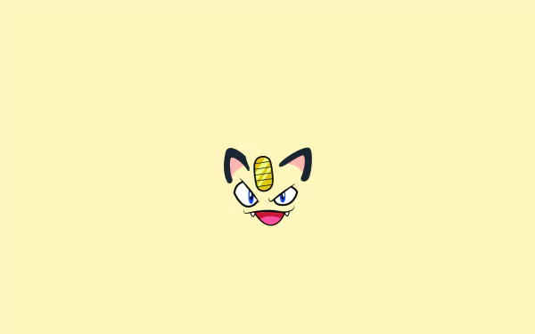 minimalist Meowth (Pokémon) video game Pokemon Minimalist Gaming HD Desktop Wallpaper | Background Image