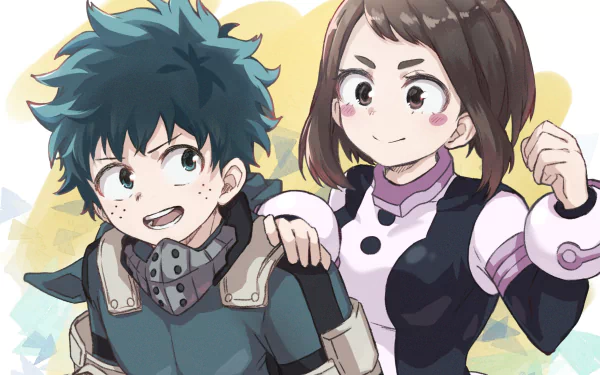 Ochako Uraraka Izuku Midoriya Anime My Hero Academia HD Desktop Wallpaper | Background Image