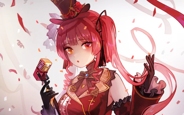 hololive Houshou Marine Anime Virtual Youtuber HD Desktop Wallpaper | Background Image