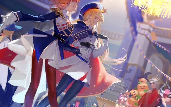 uniform Saber (Fate Series) Artoria Caster Anime Fate/Grand Order HD Desktop Wallpaper | Background Image