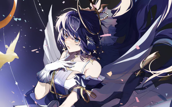 blue hair Astesia (Arknights) video game Arknights HD Desktop Wallpaper | Background Image