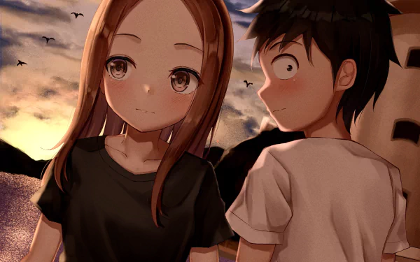 child Nishikata (Karakai Jouzu no Takagi-san) Takagi (Karakai Jouzu no Takagi-san) Anime Teasing Master Takagi-san HD Desktop Wallpaper | Background Image