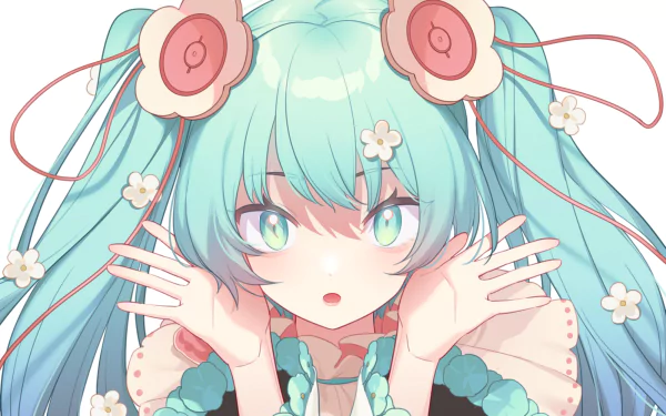 aqua hair Hatsune Miku Anime Vocaloid HD Desktop Wallpaper | Background Image