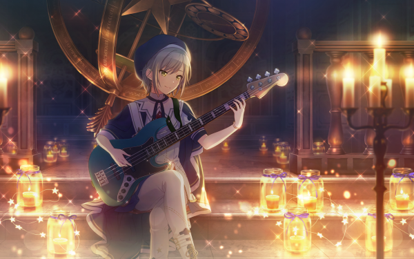Video Game Project Sekai: Colorful Stage! feat. Hatsune Miku Hinomori Shiho Guitar HD Wallpaper | Background Image
