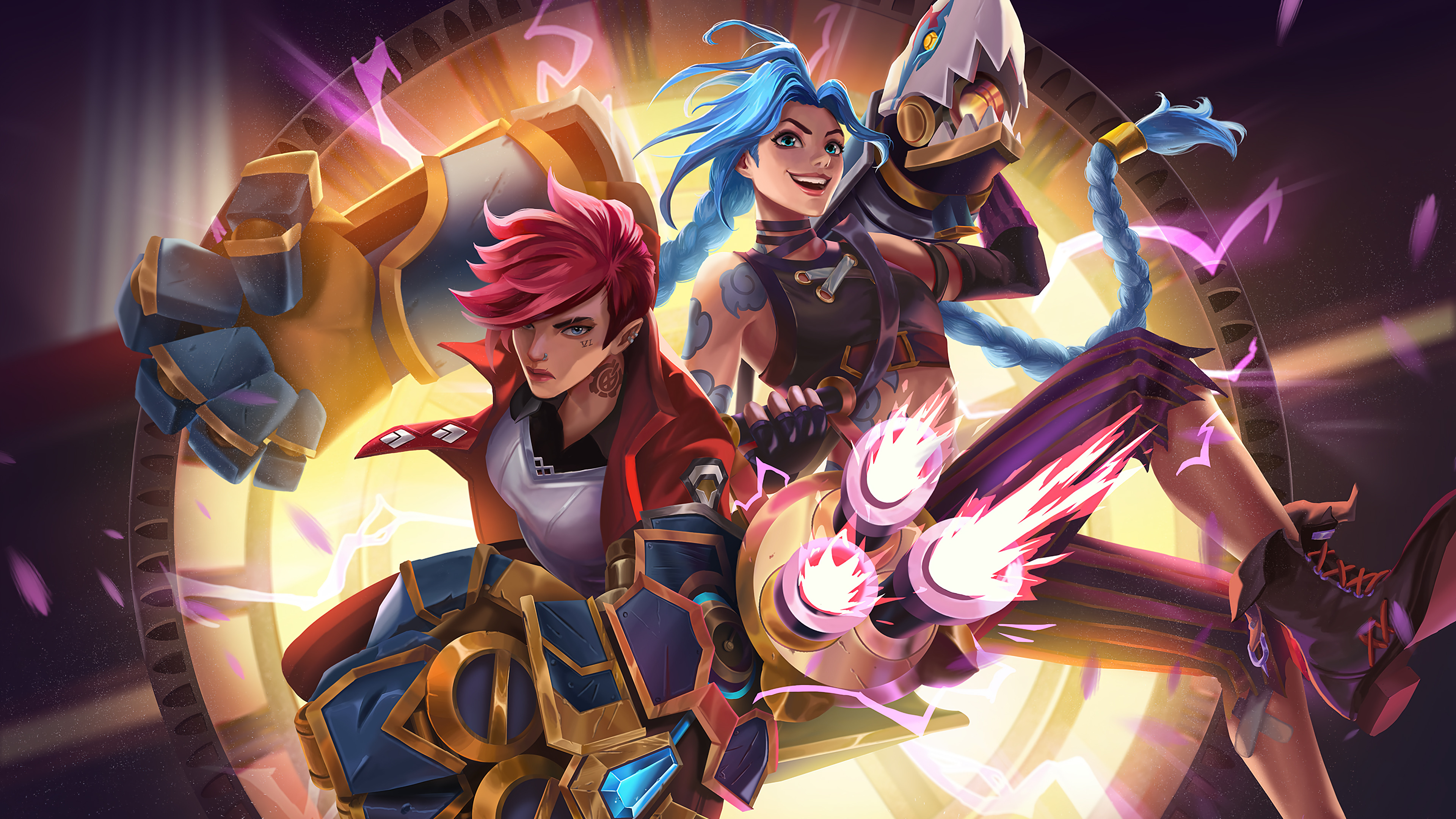 Arcane wallpaper. Джинкс Arcane. Джинкс аркейн арт. Vi Arcane lol. Jinx and vi.