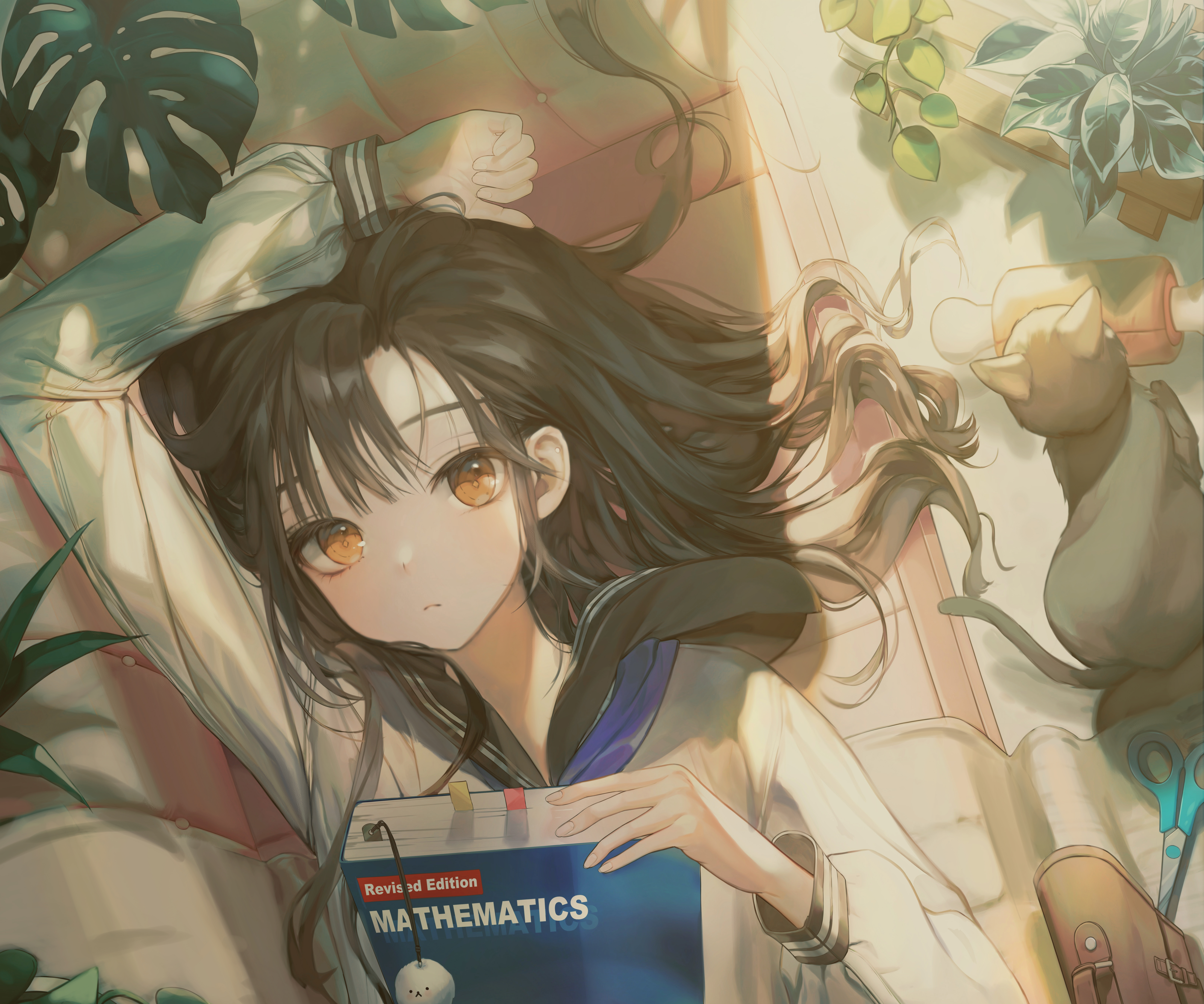 Math  Anime Girls Holding Programming Books