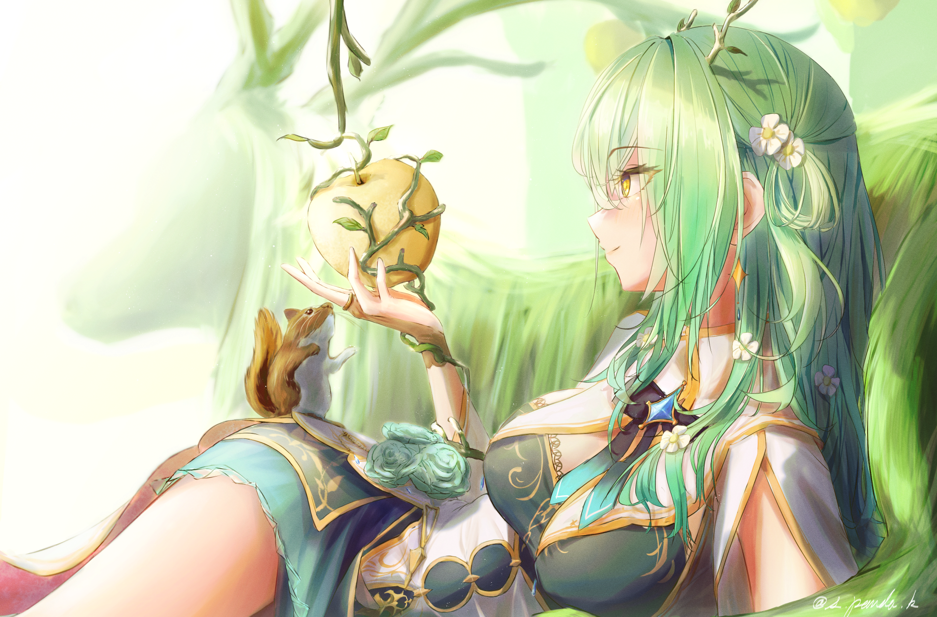 Download Hololive Ceres Fauna Anime Virtual Youtuber HD Wallpaper