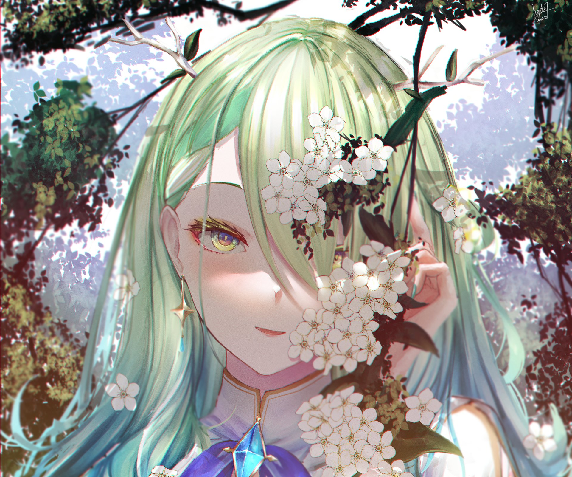 Download Hololive Ceres Fauna Anime Virtual Youtuber HD Wallpaper