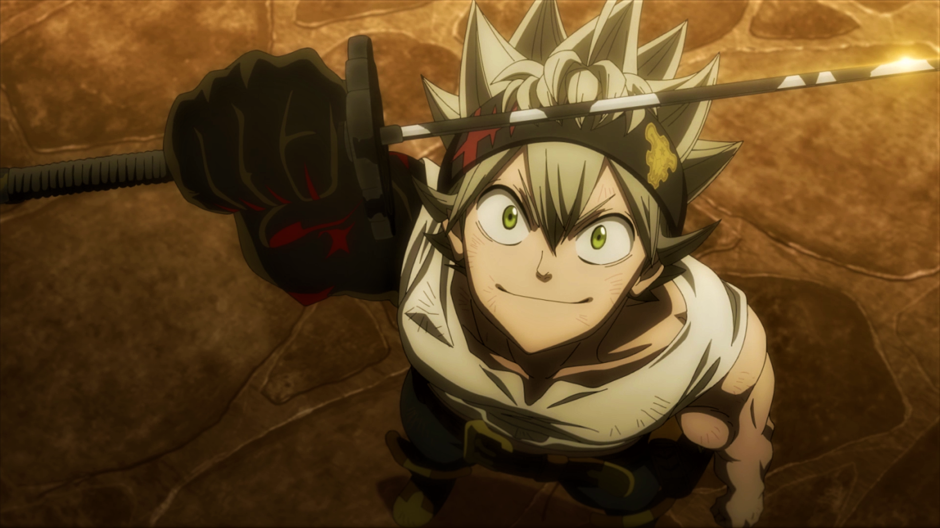 Asta holding Yami's Sword by Omelette