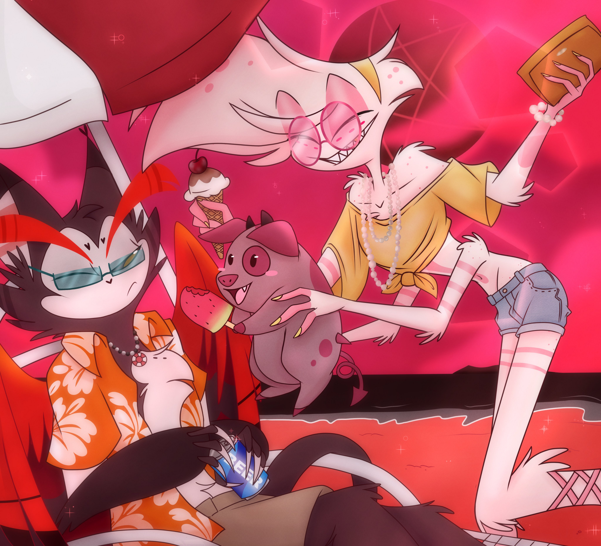 Download Husk (Hazbin Hotel) Angel Dust (Hazbin Hotel) TV Show Hazbin Hotel  4k Ultra HD Wallpaper