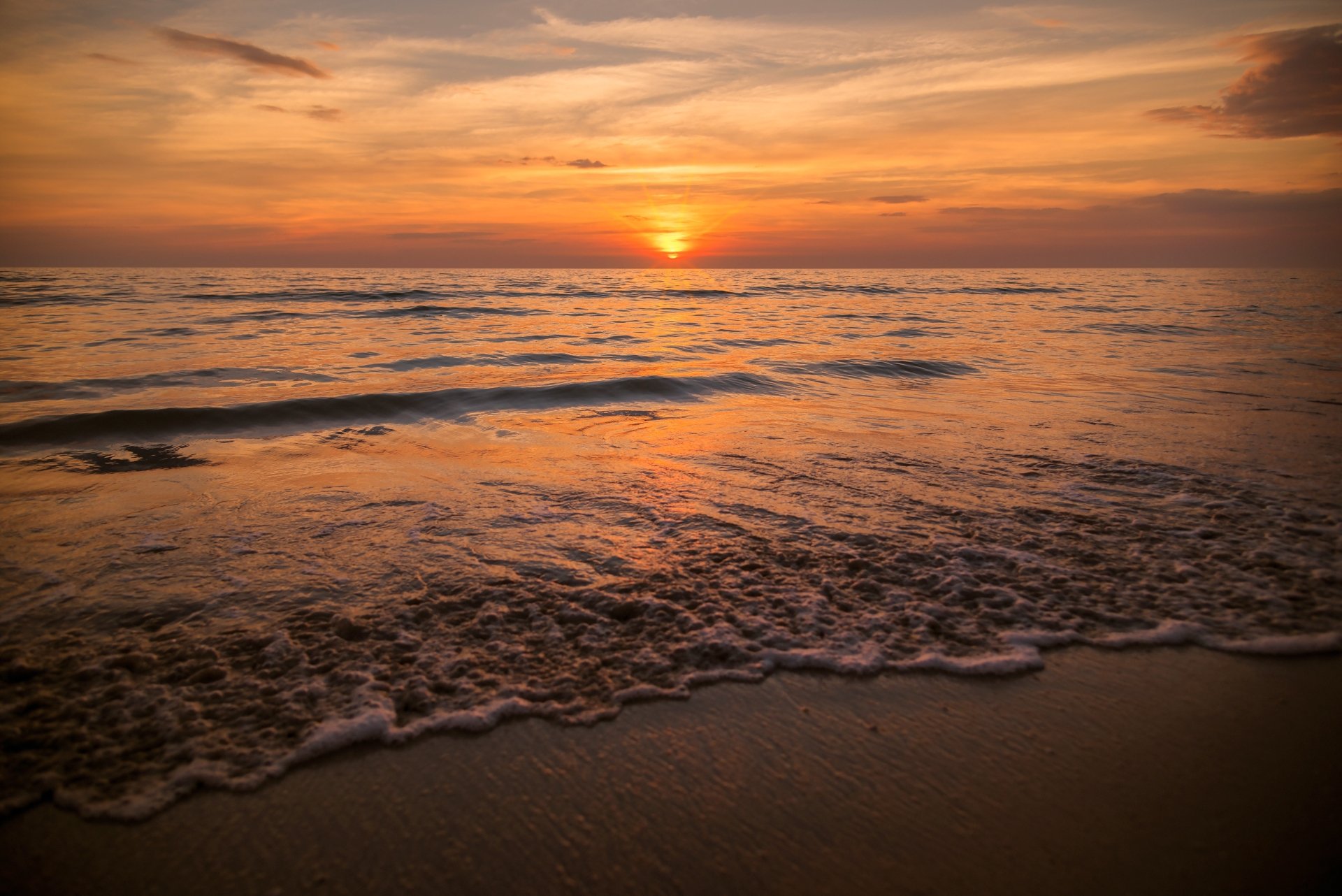 Download Horizon Ocean Nature Sunset 4k Ultra HD Wallpaper | 4000x2670 ...