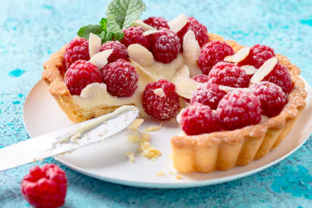 tartlet raspberry food dessert HD Desktop Wallpaper | Background Image