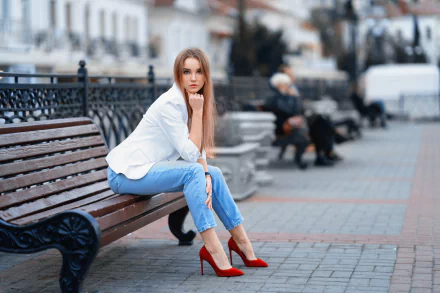 depth of field woman model HD Desktop Wallpaper | Background Image