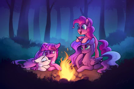 Pinkie Pie Princess Luna Rarity (My Little Pony) Twilight Sparkle TV Show My Little Pony: Friendship Is Magic HD Desktop Wallpaper | Background Image