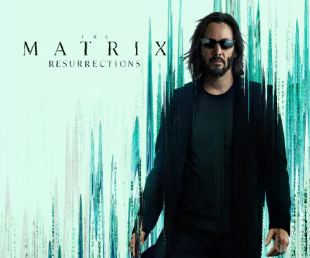 Neo (The Matrix) Keanu Reeves movie The Matrix Resurrections HD Desktop Wallpaper | Background Image