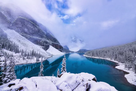 banff national park Canada winter nature Moraine Lake HD Desktop Wallpaper | Background Image