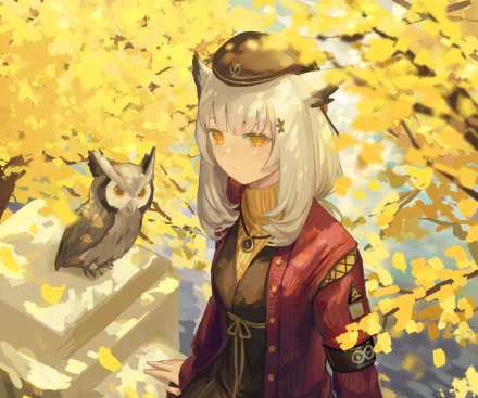Ptilopsis (Arknights) video game Arknights HD Desktop Wallpaper | Background Image