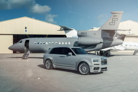  Special edition Nardo Cullinan flanked by a Falcon 900EX by William Stern