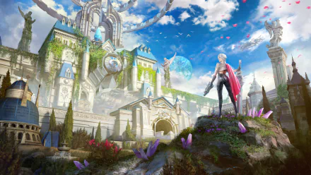 building fantasy woman warrior HD Desktop Wallpaper | Background Image