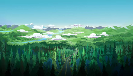 landscape pine tree forest Everfree Forest movie My Little Pony: Equestria Girls - Legend of Everfree HD Desktop Wallpaper | Background Image