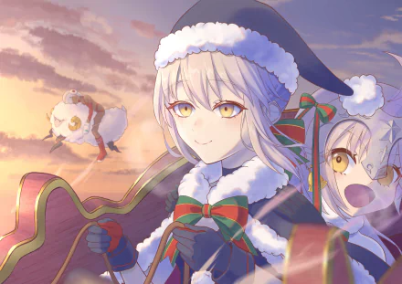 Jeanne d'Arc Alter (Santa Lily) Anime Fate/Grand Order HD Desktop Wallpaper | Background Image