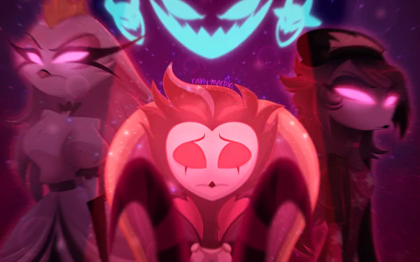 Stolas (Helluva Boss) Stella (Helluva Boss) Octavia (Helluva Boss) Asmodeus (Helluva Boss) TV Show helluva boss HD Desktop Wallpaper | Background Image